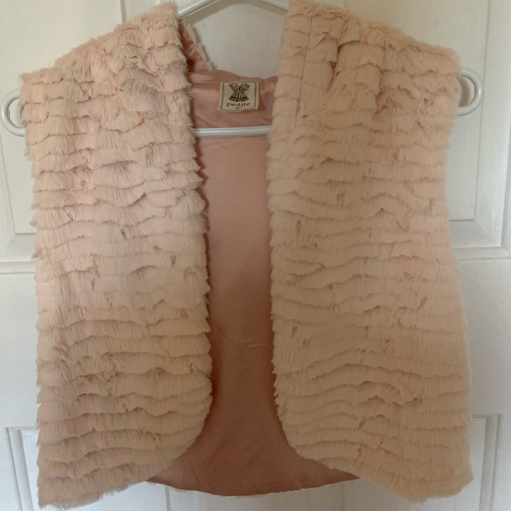 pink fluffy vest